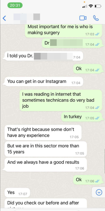 whatsapp klinika za transplantaciju kose